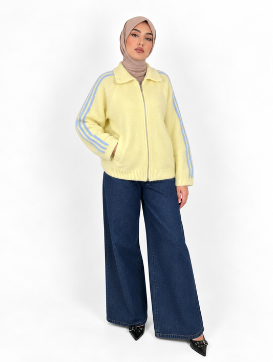 Gilet pull avec bande