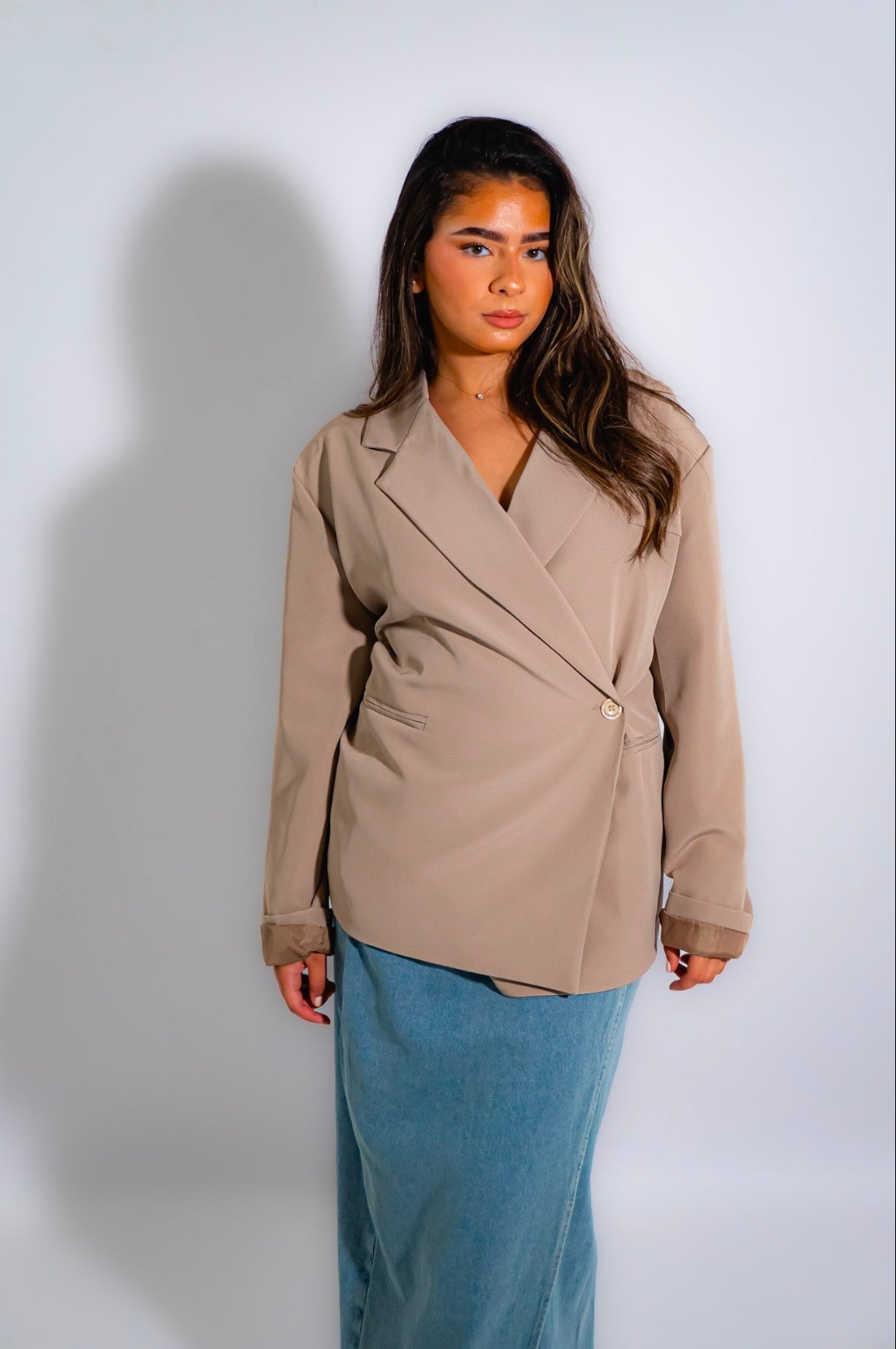 Blazer Oversize – Beige Sable