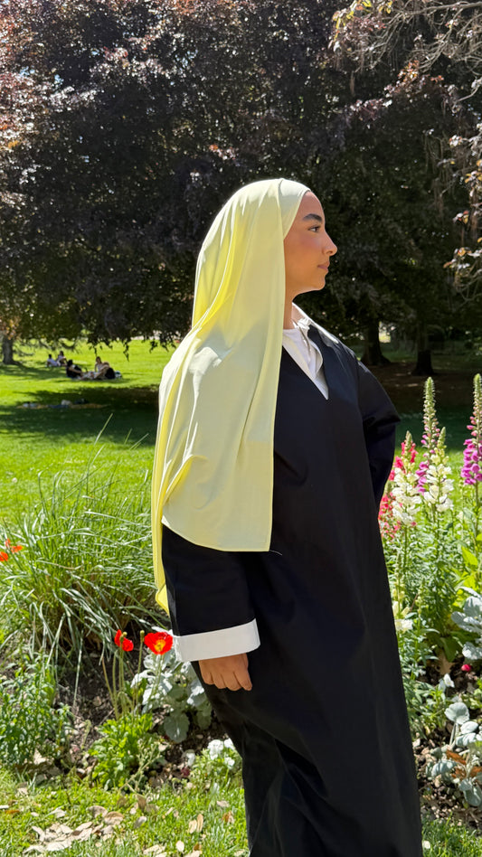 Voile - jersey premium luxe jaune pastel