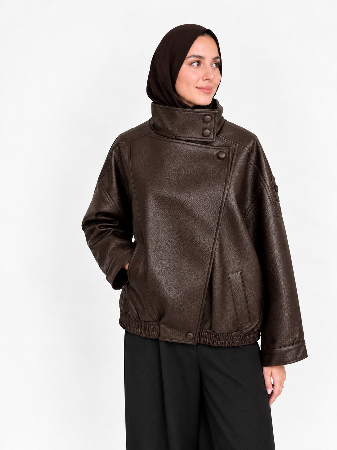 Veste en cuire