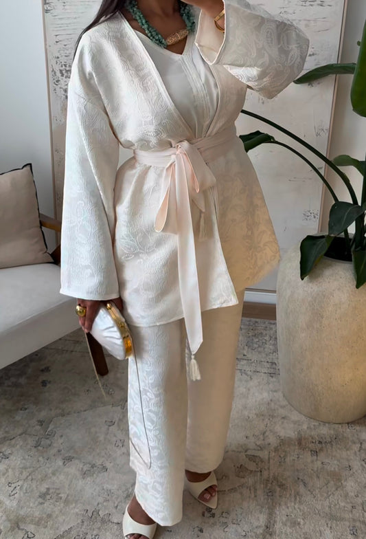 Ensemble Brocart – Beige clair